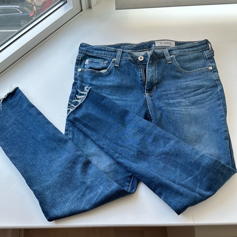AG The Legging Ankle - frayed hem